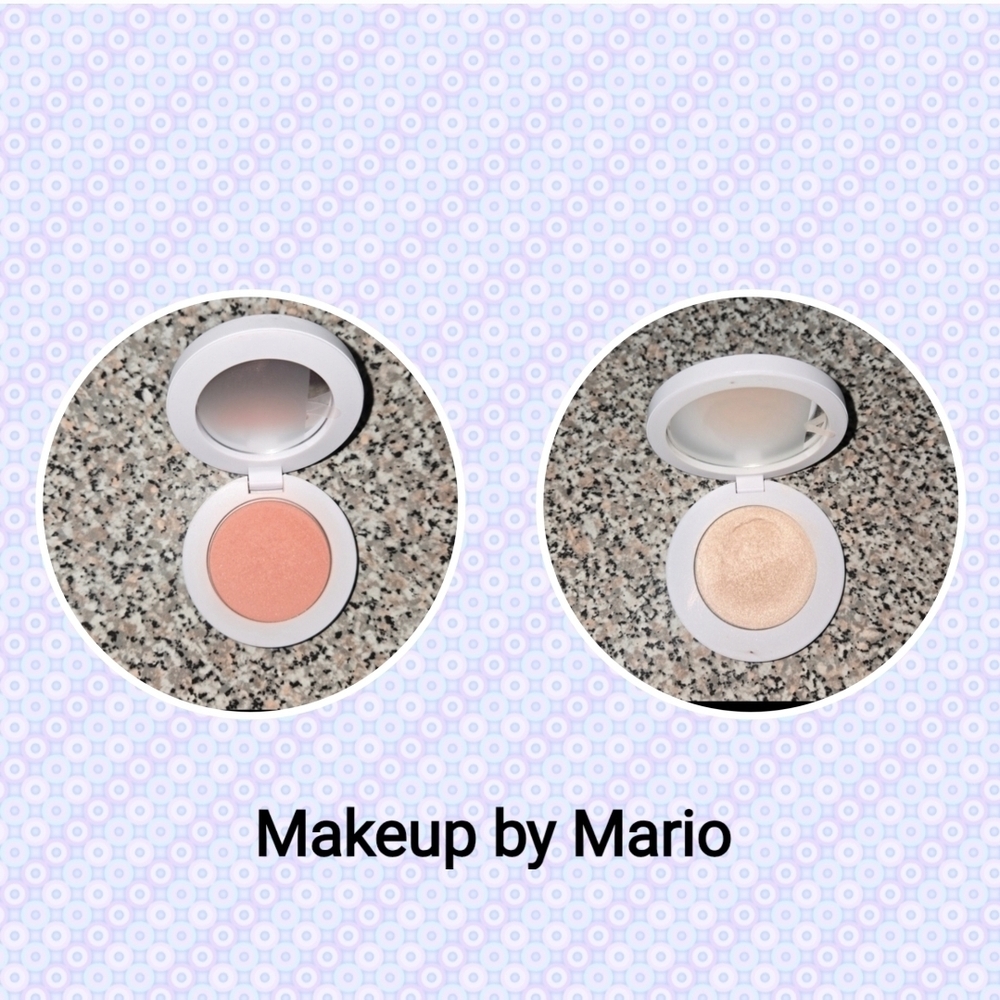 Makeup by Mario Powder Blush And Powder Highlighter In Creamy Peach & Pearl